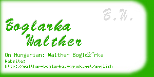 boglarka walther business card